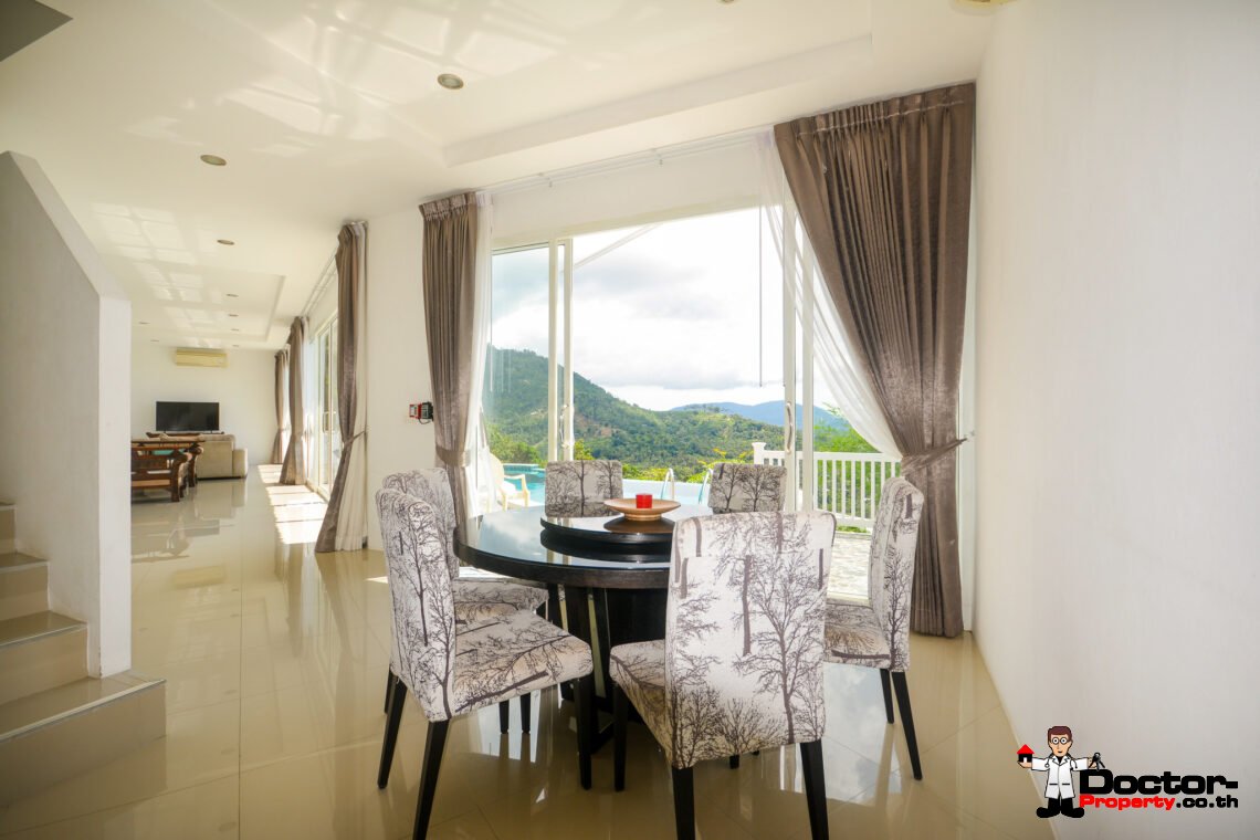 3 Bedroom Pool Villa with Sea View in Nathon, Koh Samui – For Sale